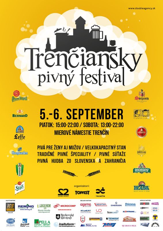 Trenčiansky pivný festival to je 20 druhov pív v Trenčíne.